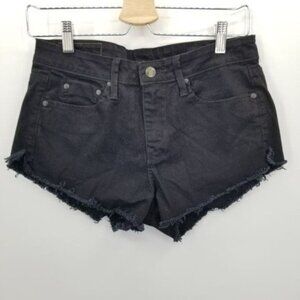 THVM Cut off Jean Shorts Black Wash 28